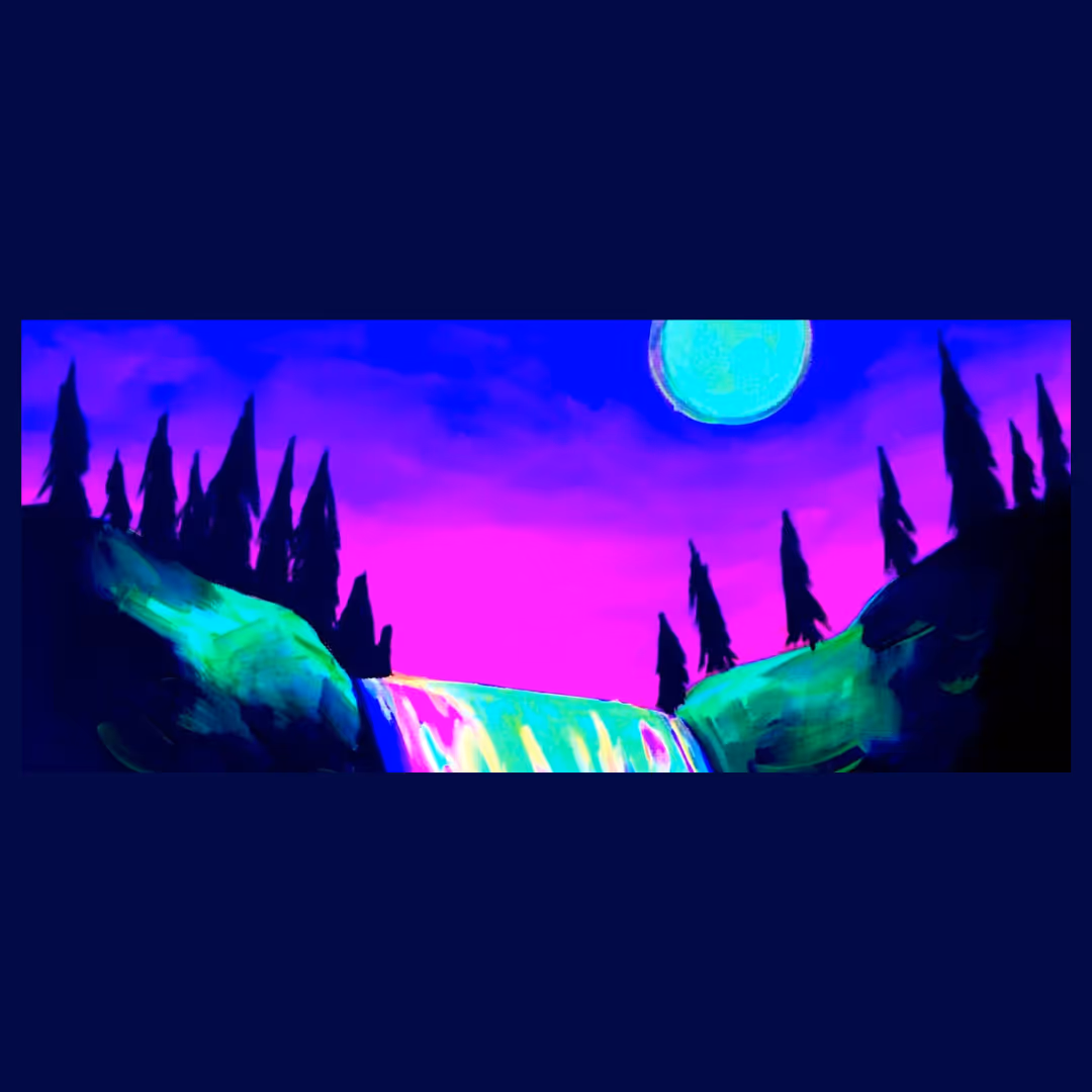 Glow in the Dark Paint Party in Hamilton – Luminescent Waterfall