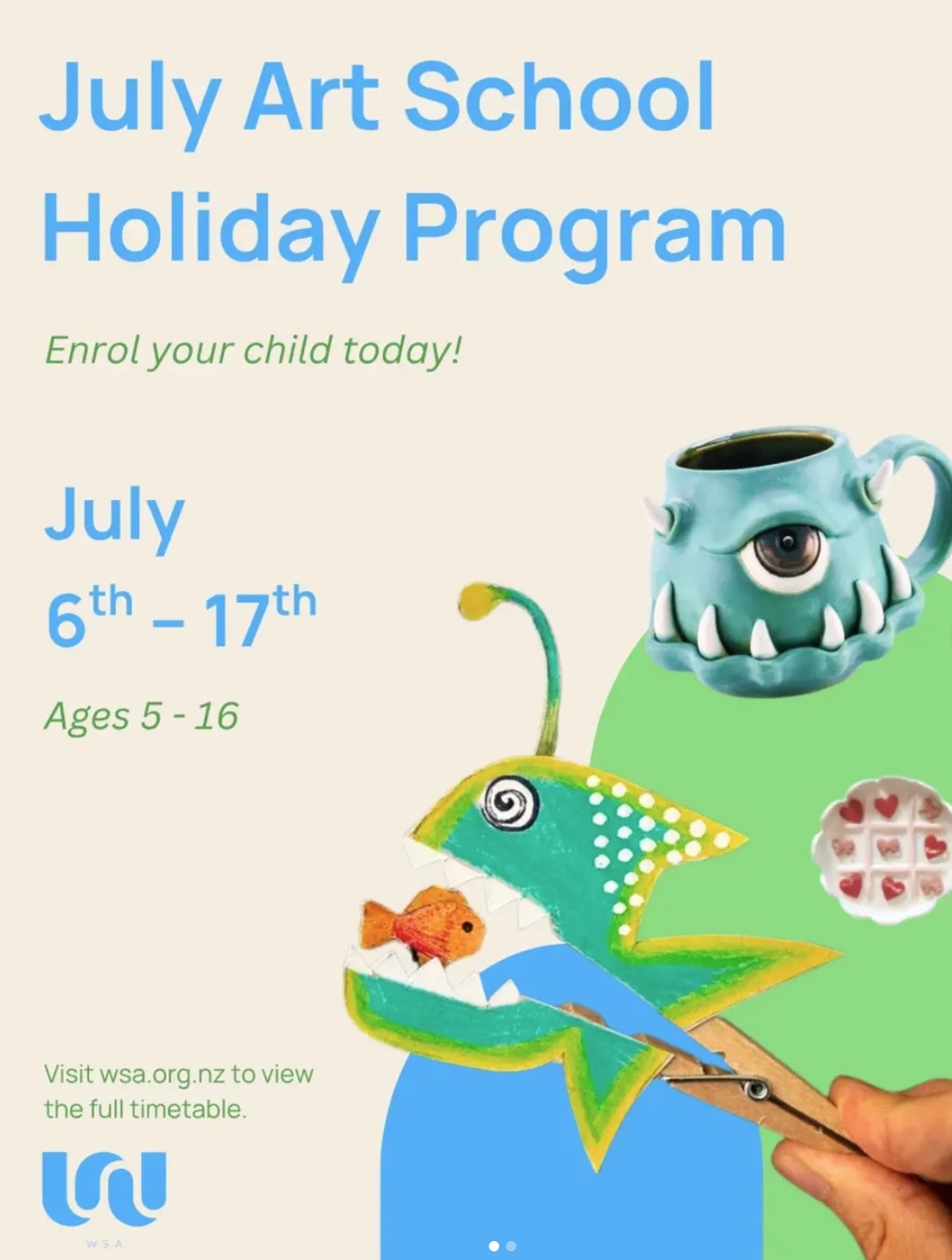 July Art School Holiday Program
