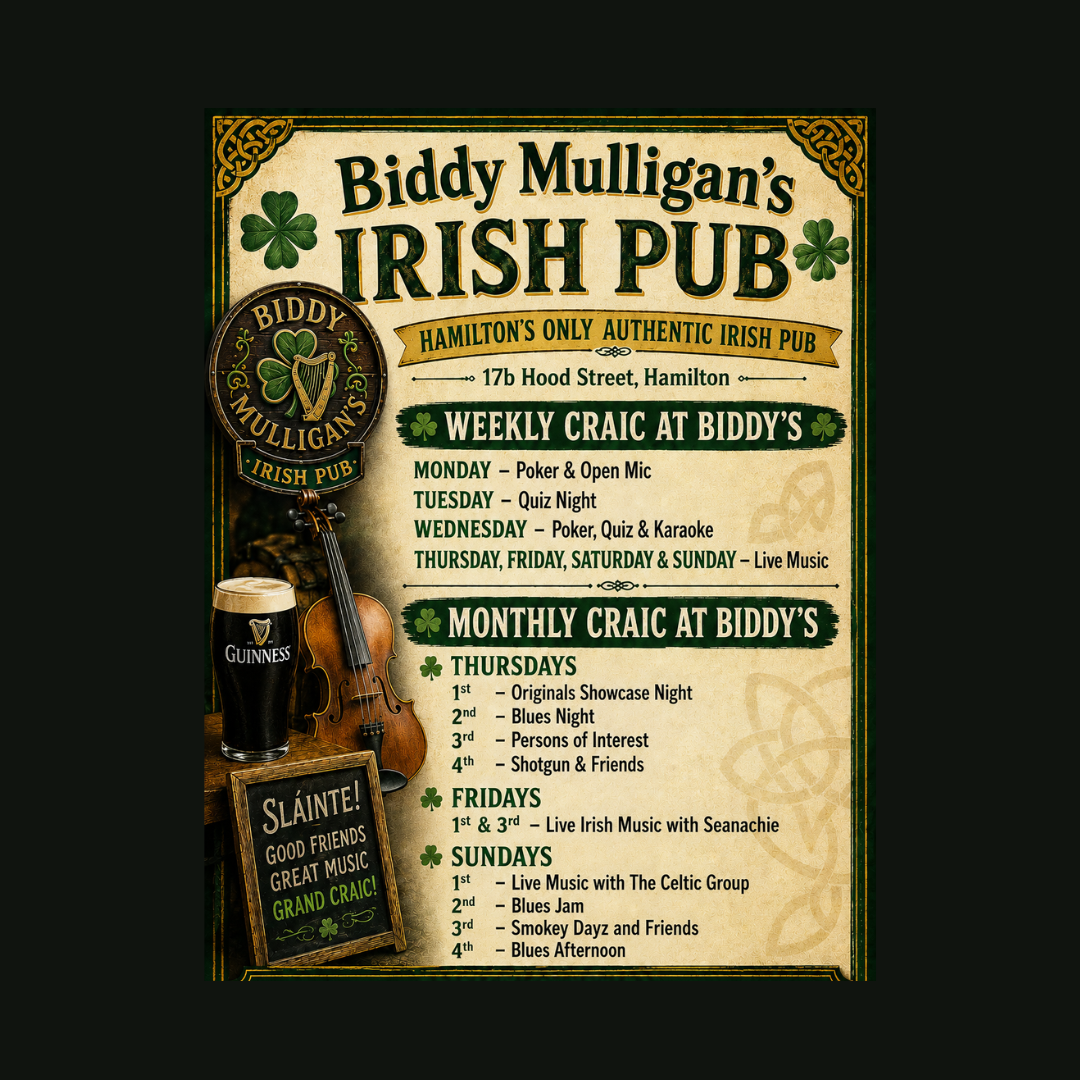 What’s on at Biddy Mulligans