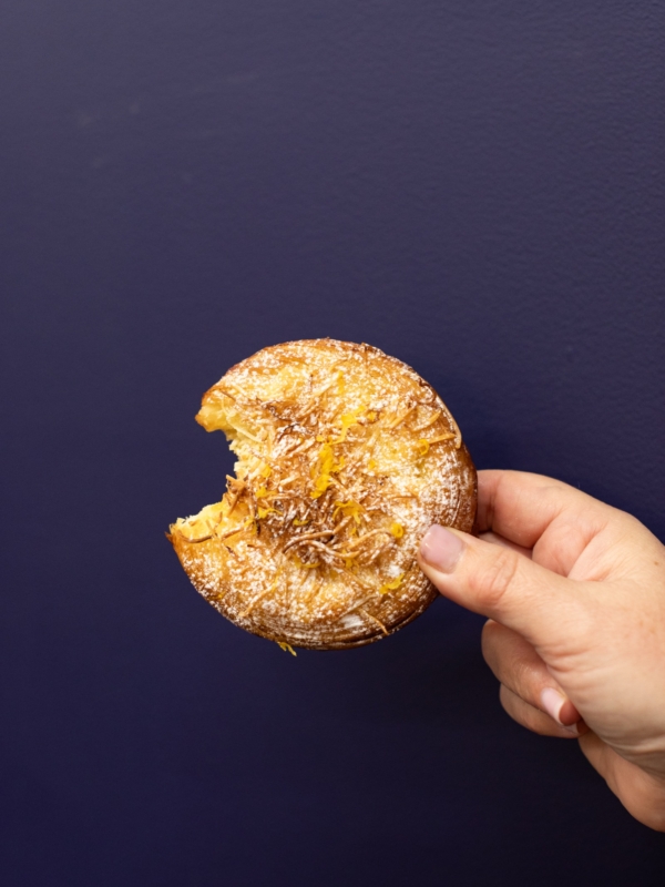 rüdi's — Lemon Curd & Coconut Frangipane Croissant Tart