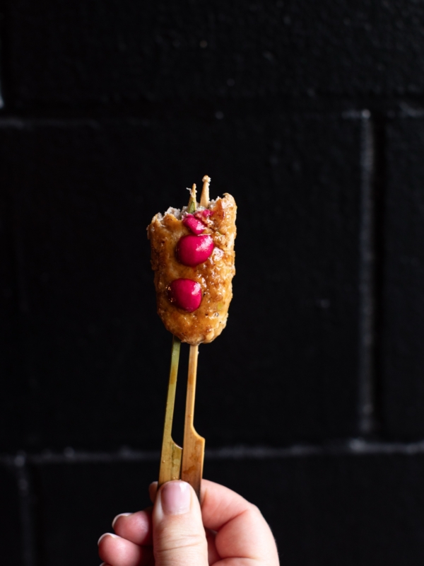 Tatsuta Japanese Restaurant — Tsukune Meatball Skewers
